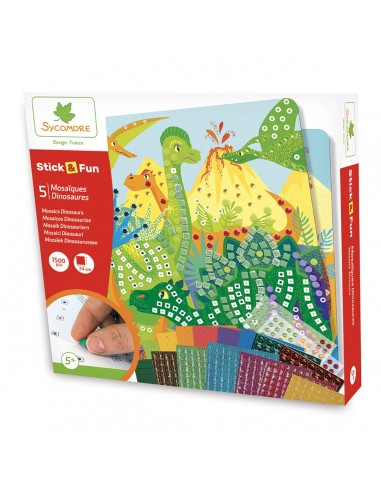 SYCOMORE - MOSAIQUES DINOSAURES - STICK'N FUN GRAND MODELE